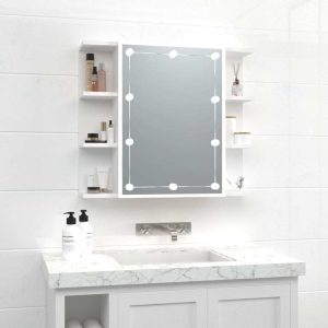 Mirror Cabinet with LED 70x16.5x60 cm