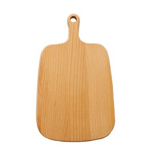 Brown Rectangle Wooden Serving Tray Chopping Board Paddle with Handle Home Decor