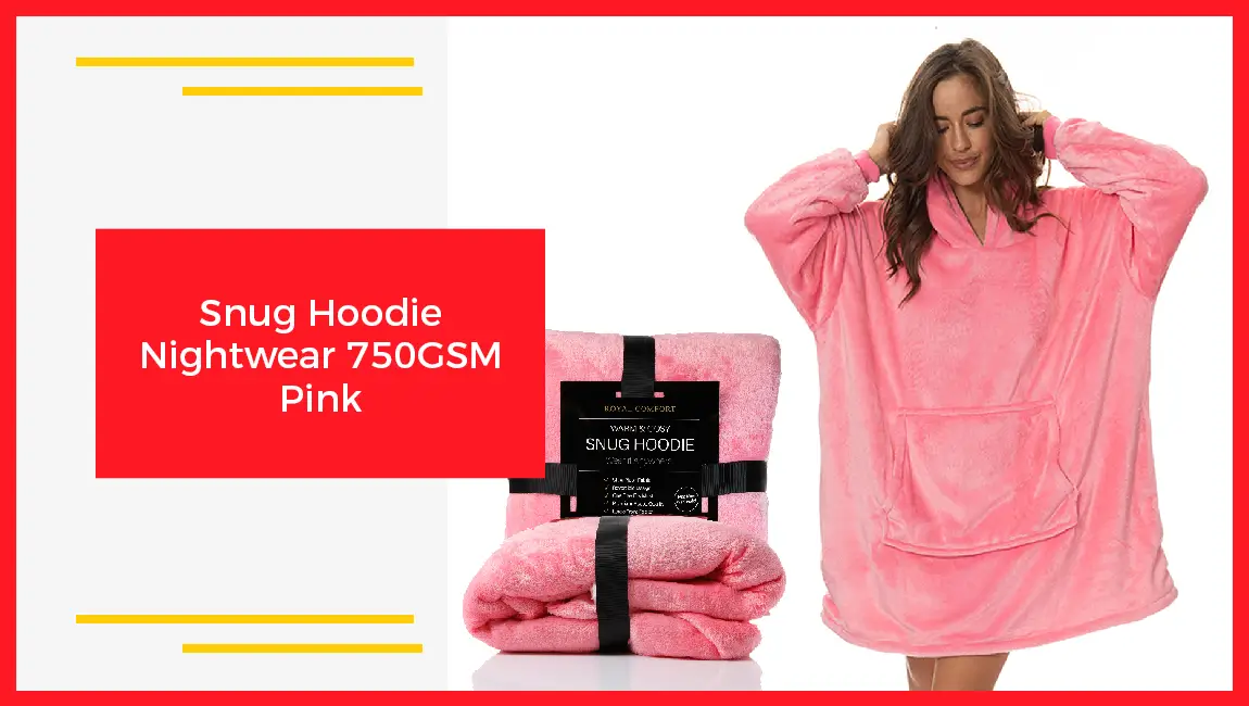 Snug Hoodie Nightwear 750GSM Pink