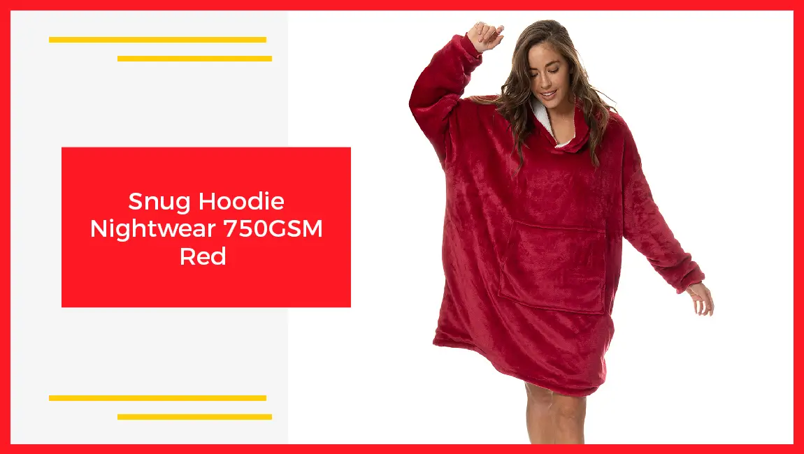 Snug Hoodie Nightwear 750GSM Red