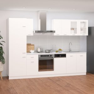 8 Piece Kitchen Cabinet Set Engineered Wood