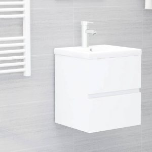 Sink Cabinet with Built-in Basin Engineered Wood