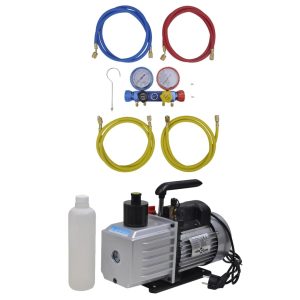 Vacuum Pump with Manifold Gauge Set for Air Conditioning