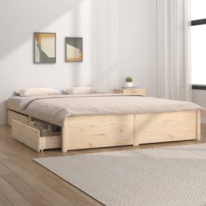 Bed Frame with Drawers