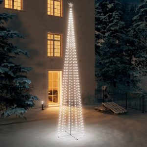 Christmas Cone Tree 752 Cold White LEDs Decoration 160x500 cm