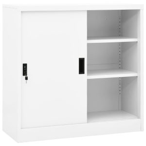 Office Cabinet with Sliding Door 90x40x90 cm Steel