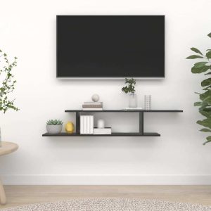 Albertville Wall-Mounted TV Shelf 125x18x23 cm Engineered Wood