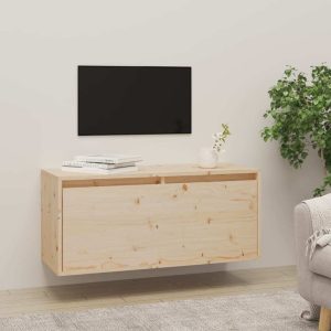 Wall Cabinet 80x30x35 cm Solid Wood Pine
