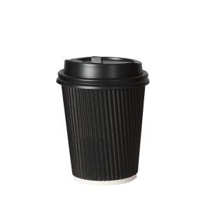Disposable Takeaway Coffee Paper Cups Triple Wall Take Away w Lids