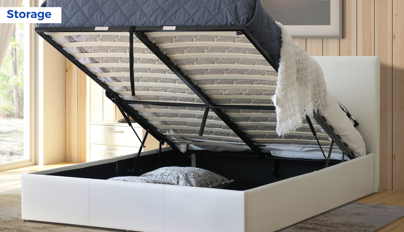 king size bed frame - storage