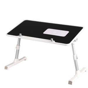 Laptop Desk Computer Stand Table Foldable Tray Fan Adjustable Sofa