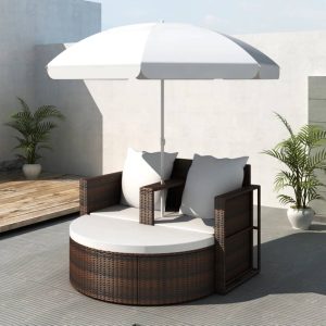 Outdoor Bed with Parasol