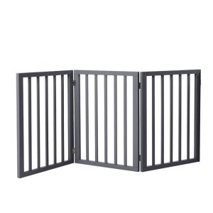 Wooden Pet GaDog Fence Retractable Barrier Portable Door