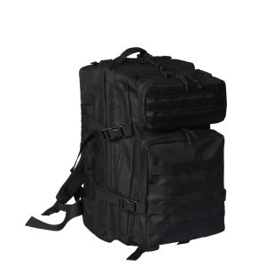 45L Waterproof Backpack Military Hiking Camping Rucksack Outdoor Black
