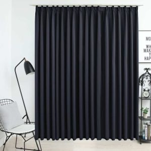 Blackout Curtain with Hooks 290x245 cm