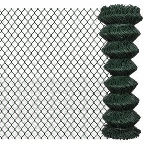 Chain Link Fence Steel 1.25x15 m Green