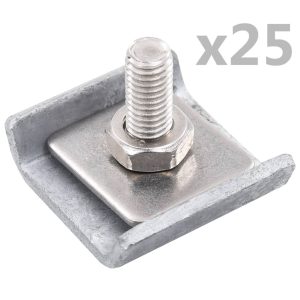 Grid Mat Connector 25 Sets Silver
