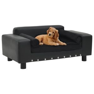 Dog Sofa 81x43x31 cm Plush and Faux Leather
