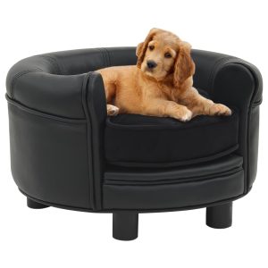 Dog Sofa 48x48x32 cm Plush and Faux Leather