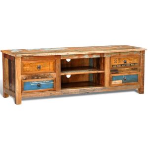 Brandon Reclaimed Wood TV Cabinet TV Stand 4 Drawers