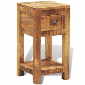 Caldwell Nightstand with 1 Drawer Solid Mango Wood