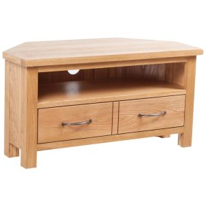 Lithgow TV Cabinet with Drawer 88 x 42 x 46 cm Solid Oak Wood