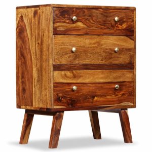 Side Cabinet Solid Sheesham Wood 60x35x76 cm