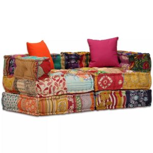 Cardiff 2-Seater Modular Pouffe Fabric