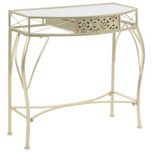 Wellesley Side Table French Style Metal 82x39x76 cm Gold