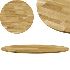 Table Top Solid Oak Wood Round