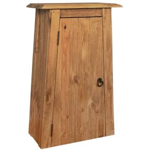 Bathroom Wall Cabinet Solid Recycled Pinewood 42x23x70 cm