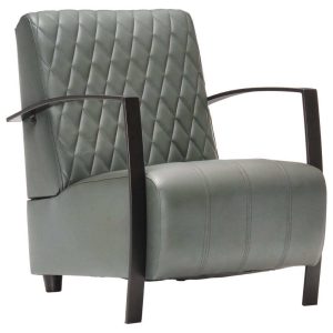 Armchair Grey Real Leather