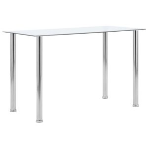 Dining Table Transparent 120x60x75 cm Tempered Glass