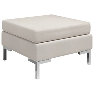Hicksville Sectional Footrest with Cushion Farbic Cream