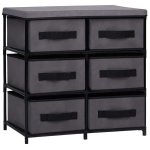 Storage Cabinet with 6 Drawers 55x29x55 cm Steel