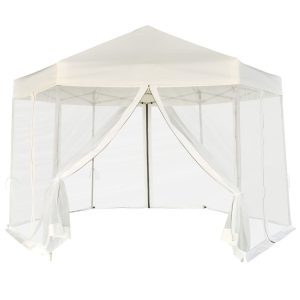Hexagonal Pop-Up Marquee with 6 Sidewalls 3.6x3.1 m