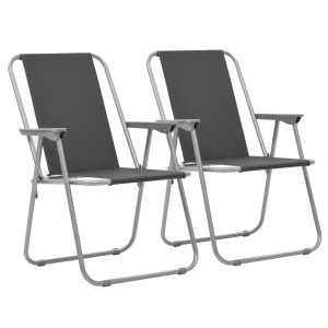 Folding Camping Chairs 2 pcs 52x59x80 cm