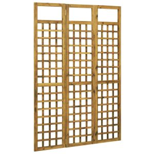 Hulton 3-Panel Room Divider/Trellis Solid Acacia Wood 120x170 cm