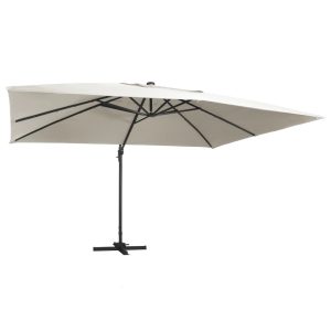 Cantilever Umbrella with LED Lights and Aluminium Pole 400x300 cm