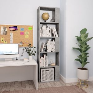 Book Cabinet/Room Divider Concrete Grey 45x24x159 cm Chipboard