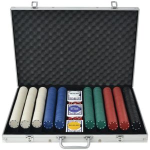 Poker Set with Chips Aluminium