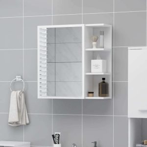 Bathroom Mirror Cabinet 62.5x20.5x64 cm Engineered Wood