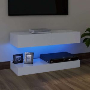 Budeaux TV Cabinet with LED Lights 90x35 cm