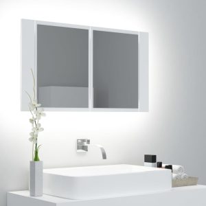 LED Bathroom Mirror Cabinet 80x12x45 cm