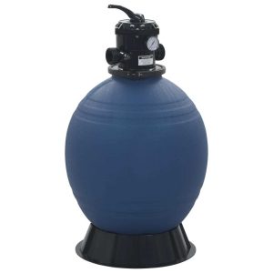 Pool Sand Filter with 6 Position Valve Blue