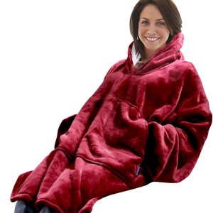 Plush Fleece Sherpa Hoodie Sweatshirt Huggle Blanket Pajamas