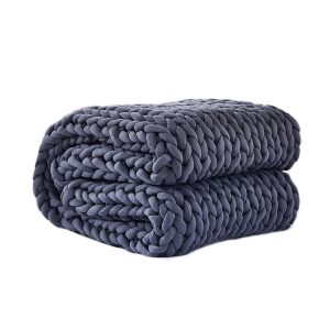Knitted Weighted Blanket Chunky Bulky Knit Throw Blanket