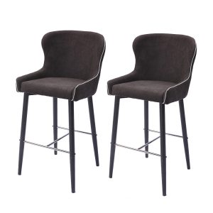 2x Bar Stools Stool Kitchen Dining Chair Chairs Metal Industrial Barstools