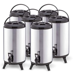 6 x 12L Portable Insulated Cold/Heat Coffee Tea Beer Barrel Brew Pot With Dispenser