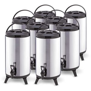 8 x 8L Portable Insulated Cold/Heat Coffee Tea Beer Barrel Brew Pot With Dispenser